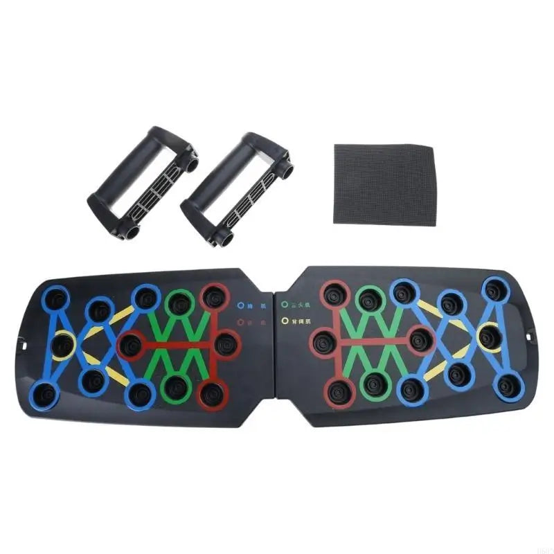 Pushup Stands Exercise Board Muscle Board for Home, Push Up Boards Multifunctional Foldable Fitness Workout Push up Tool