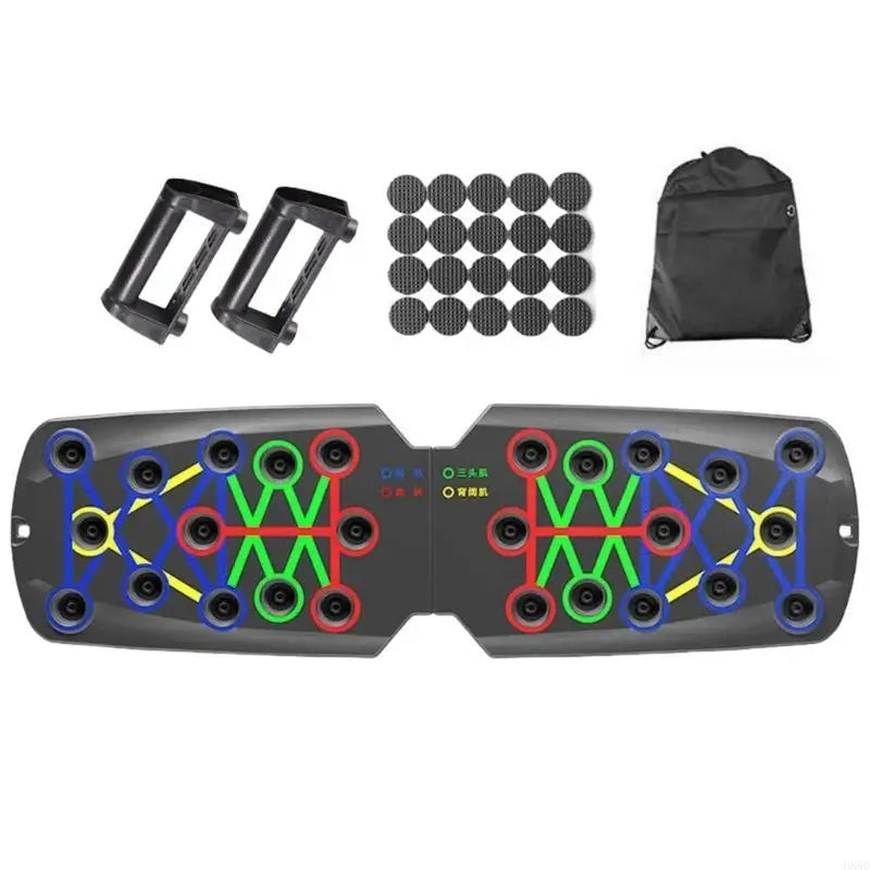 Pushup Stands Exercise Board Muscle Board for Home, Push Up Boards Multifunctional Foldable Fitness Workout Push up Tool