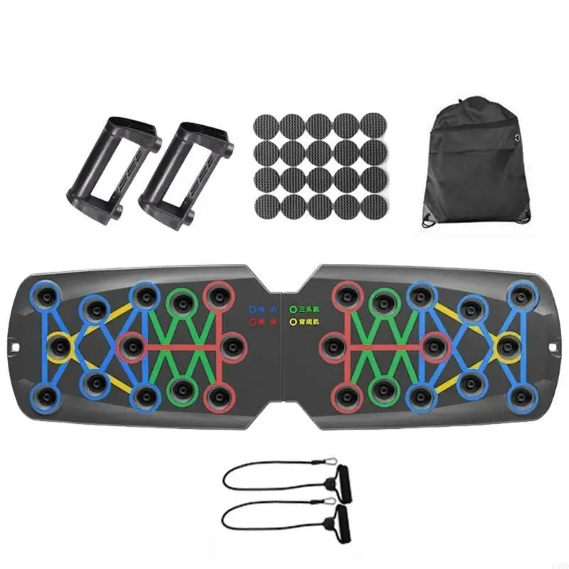 Pushup Stands Exercise Board Muscle Board for Home, Push Up Boards Multifunctional Foldable Fitness Workout Push up Tool