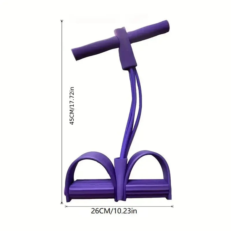 4-Tube Pedal Resistance Band Multifunction Tension Rope Elastic Yoga Pedal Puller Body Stretching Trainer Home Gym Workout Equipment