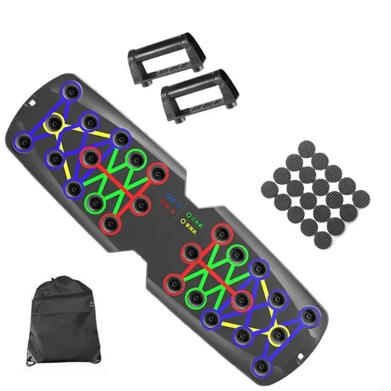 Pushup Stands Exercise Board Muscle Board for Home, Push Up Boards Multifunctional Foldable Fitness Workout Push up Tool