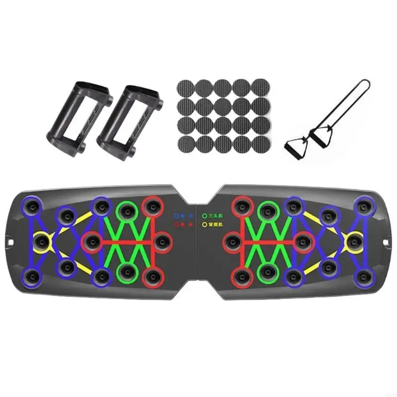 Pushup Stands Exercise Board Muscle Board for Home, Push Up Boards Multifunctional Foldable Fitness Workout Push up Tool